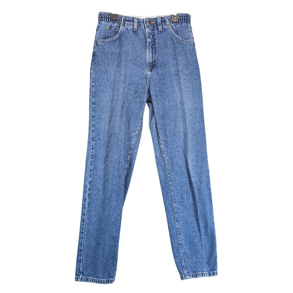 Vintage‎ 80s Lee Blue Mom Jeans Womens 10 30x31 High Rise c1987 USA Made Elastic